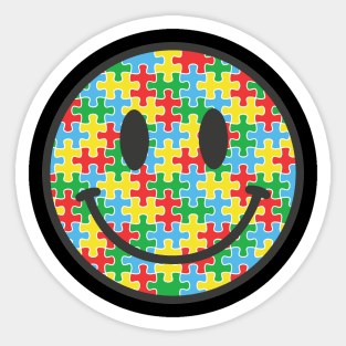 Autism Smiley Face Sticker